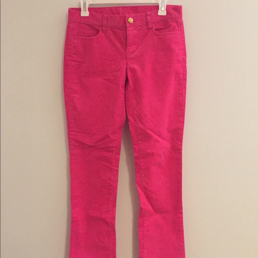 J. Crew Pink Skinny Cord Jeans Straight Sz 27